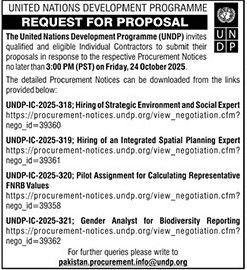 United Nations Development Program Tender Notice